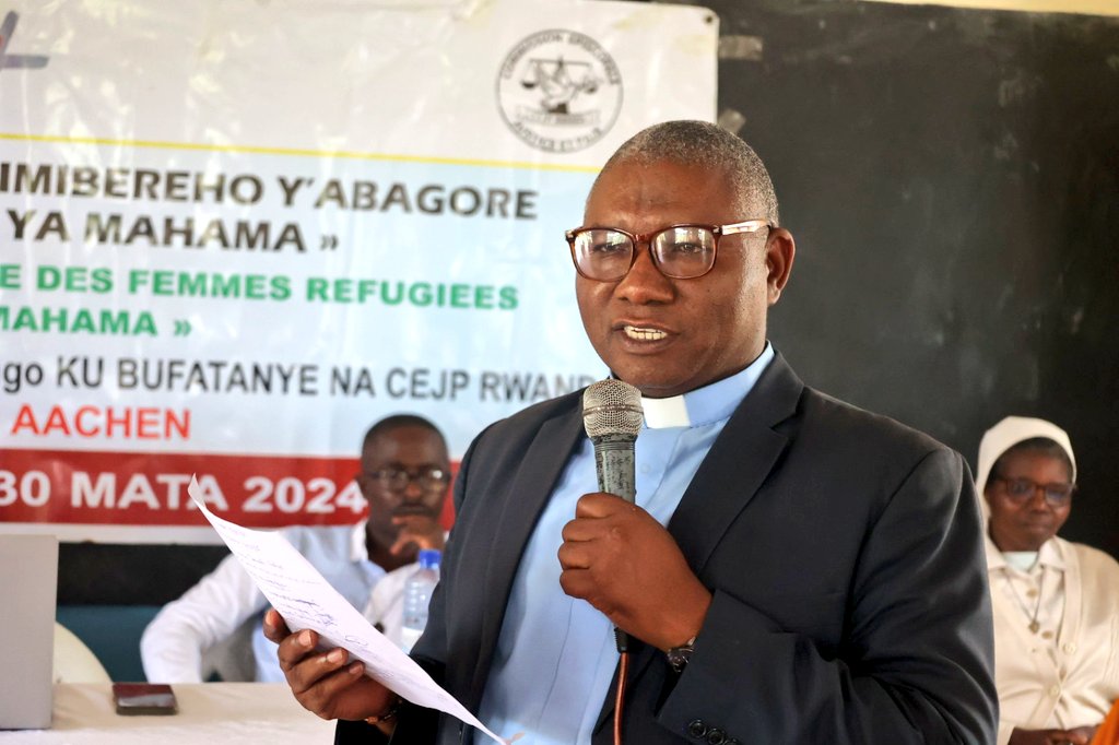 Padiri Mujyambere Felicien, Umuyobozi wa Komisiyo y'Ubutabera n'Amahoro na Caritas ya Diyosezi ya Kibungo