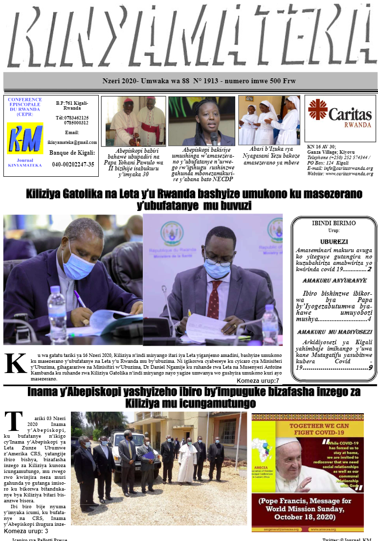 Kinyamateka Numero 1913 Nzeri 2020, Umwaka wa 89