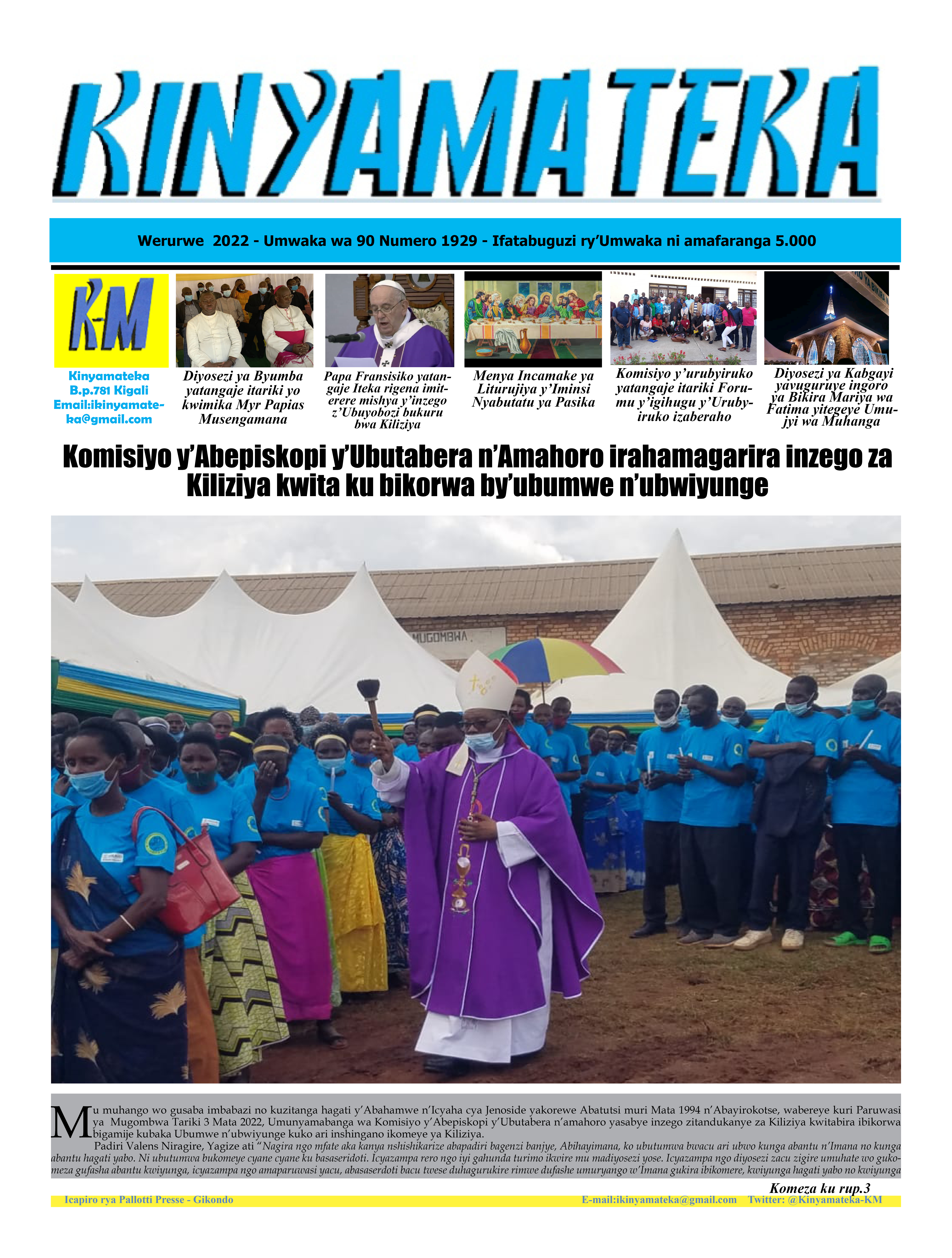 Kinyamateka Mata 2022 - Umwaka wa 90 Numero 1929