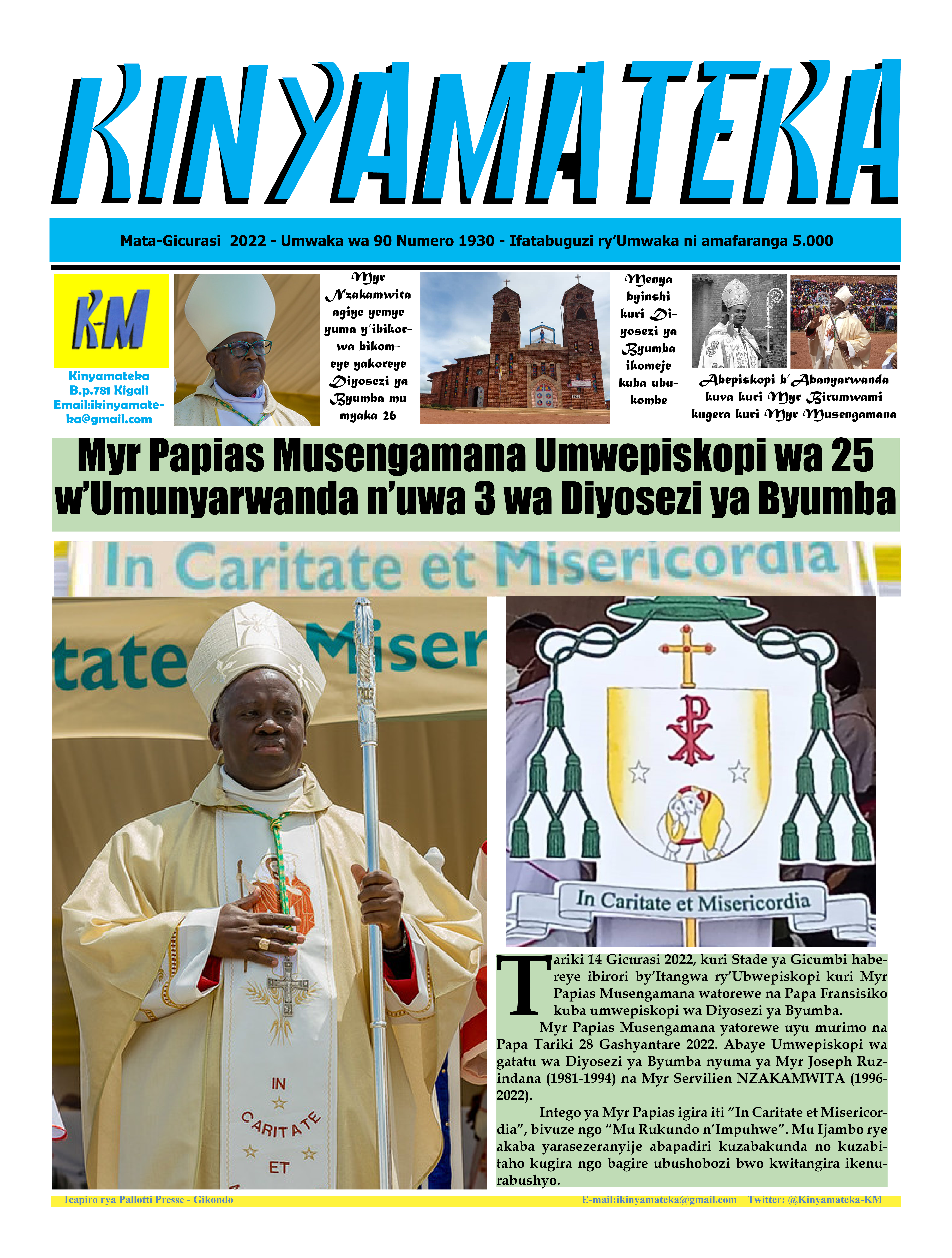 Kinyamateka Numero 1930 Gicurasi 2022 - Umwaka wa 90 Gicuras 2022