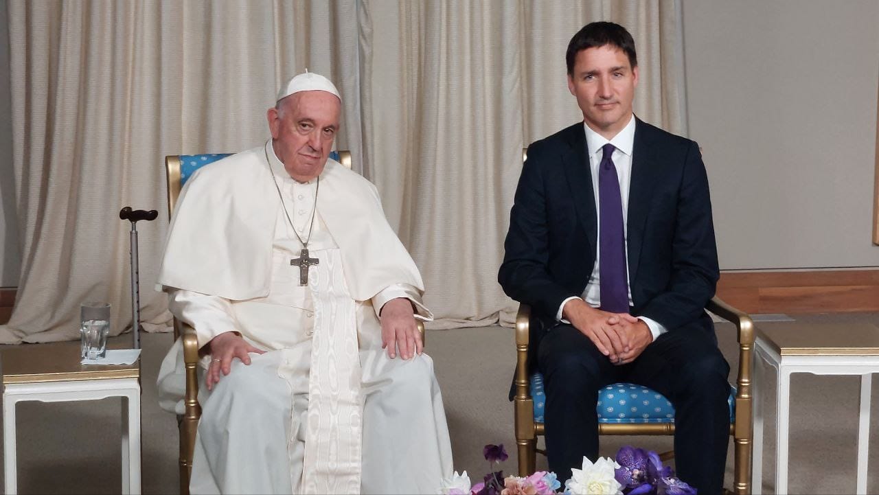 Minisitiri w'Intebe wa Kanada, Justin Trudeau yagiranye na Papa Fransisiko ibiganiro mu muhezo