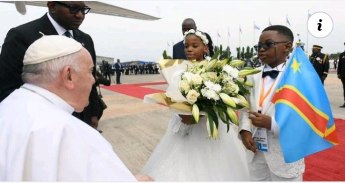 Papa Fransisiko yageze muri Repubulika iharanira Demokarasi ya Kongo mu ruzinduko rw'iminsi ine