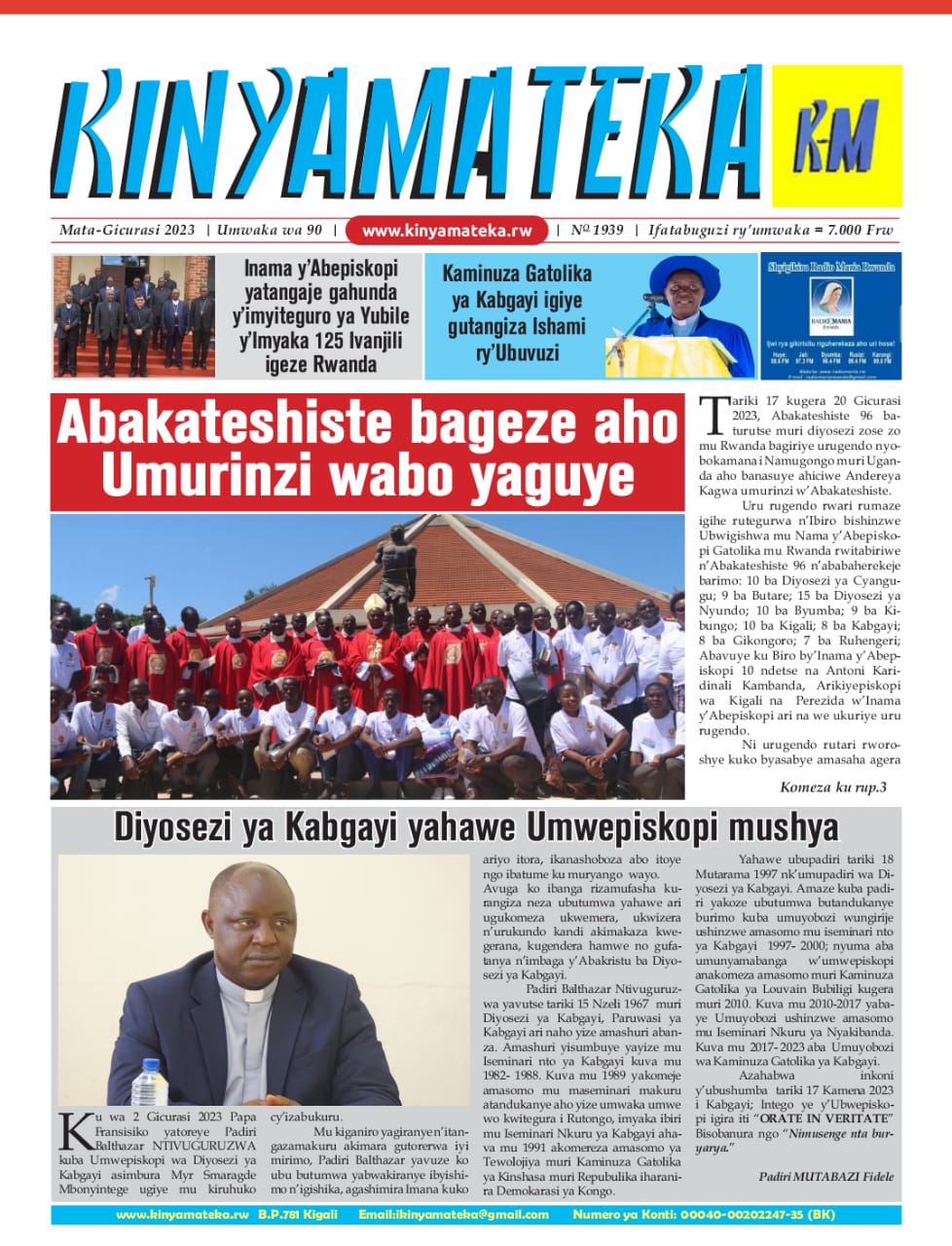 Kinyamateka Numero 1939 Gicurasi 2023