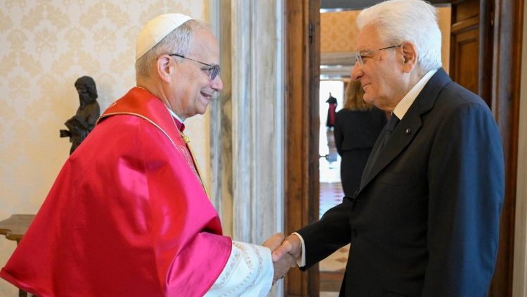 Papa Leo wa XIV aritegura gusura Perezida w'u Butaliyani Sergio Mattarella