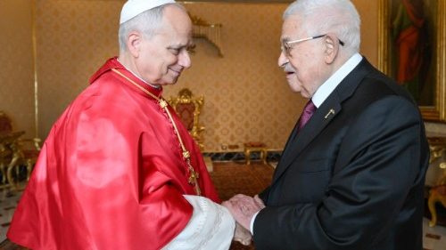 Papa Leo XIV yakiriye Perezida wa Palesitina Mahmoud Abbas