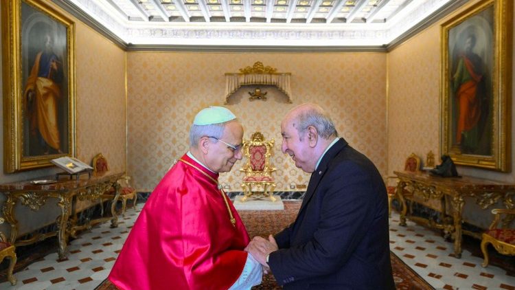 Papa Leo XIV yakiriye Perezida wa Repubulika ya Algeria i Vatican.