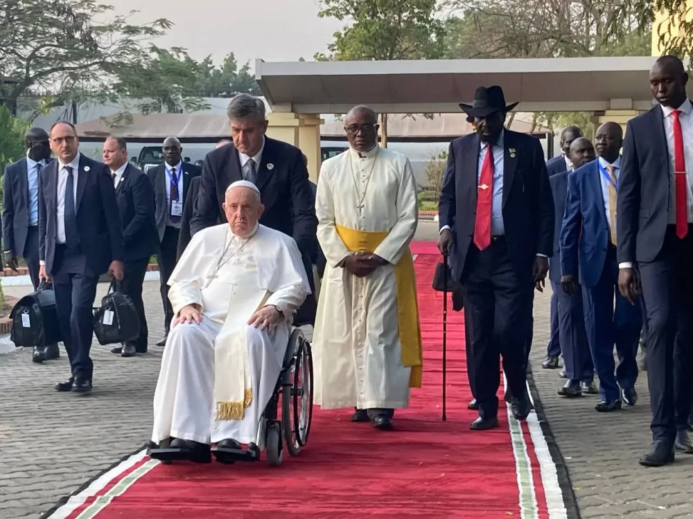 Papa Fransisiko yasabye abayobozi ba Sudani y’Epfo guhagarika intambara bakimika ubwiyunge n’amahoro