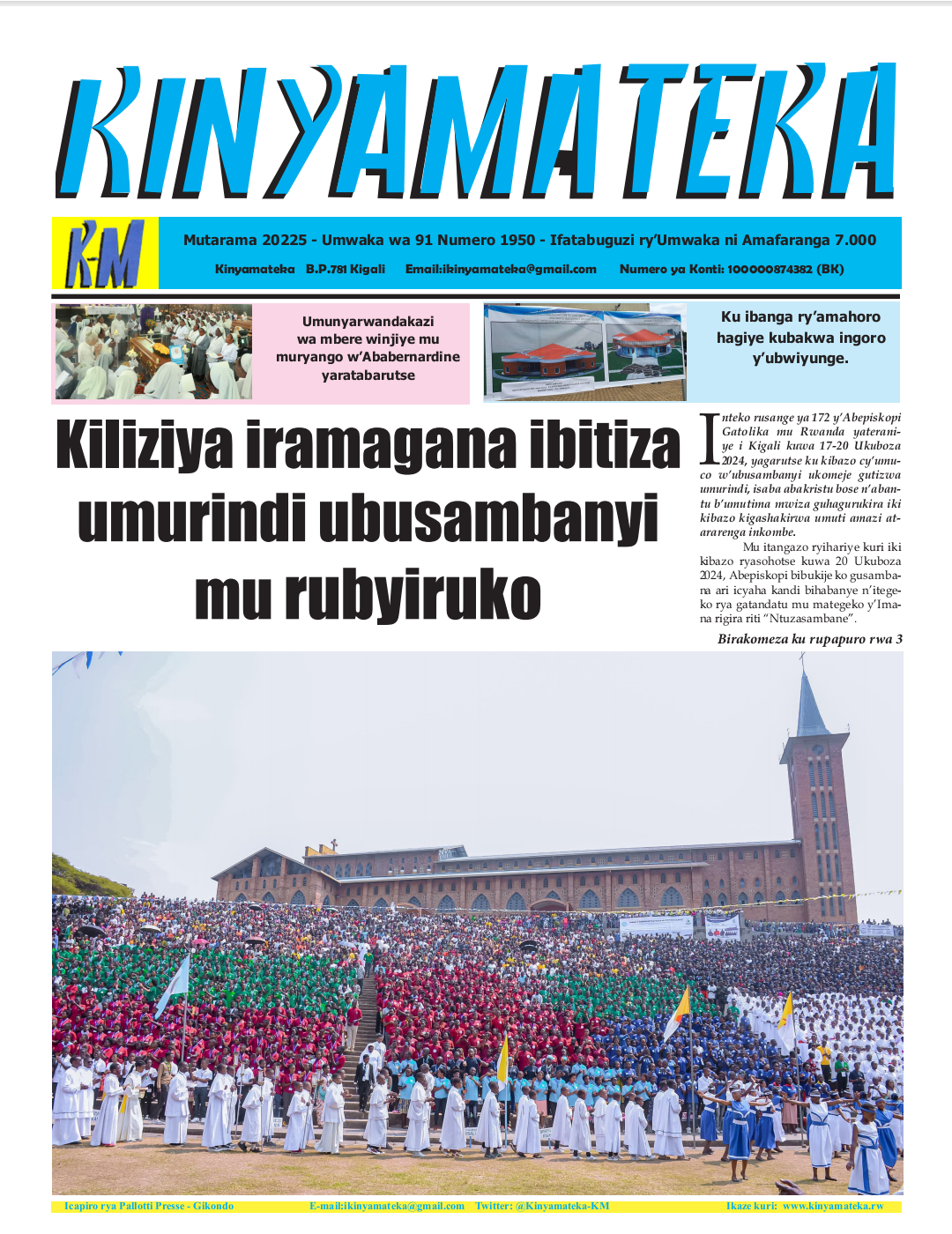 Kinyamateka Numero 1950 Mutarama 2025