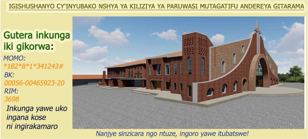 Igishushanyo mbonera kigaragaza uko kiliziya izaba imeze ubwo izaba imaze kuvugururwa