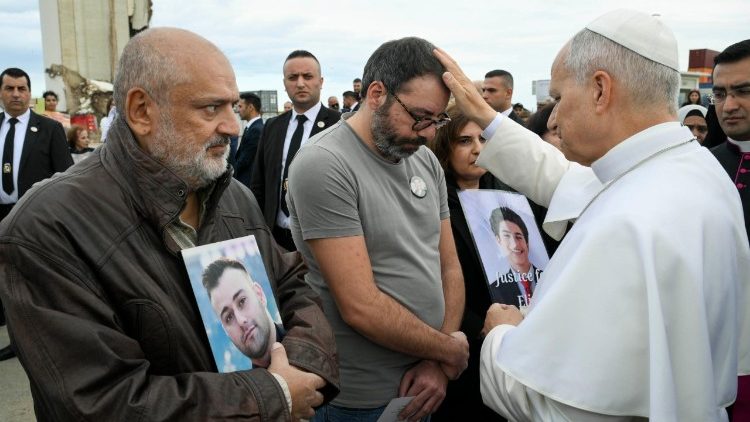 Papa Leo XIV yasengeye imiryango yabuze ababo aho iturika rya Beirut ryabereye