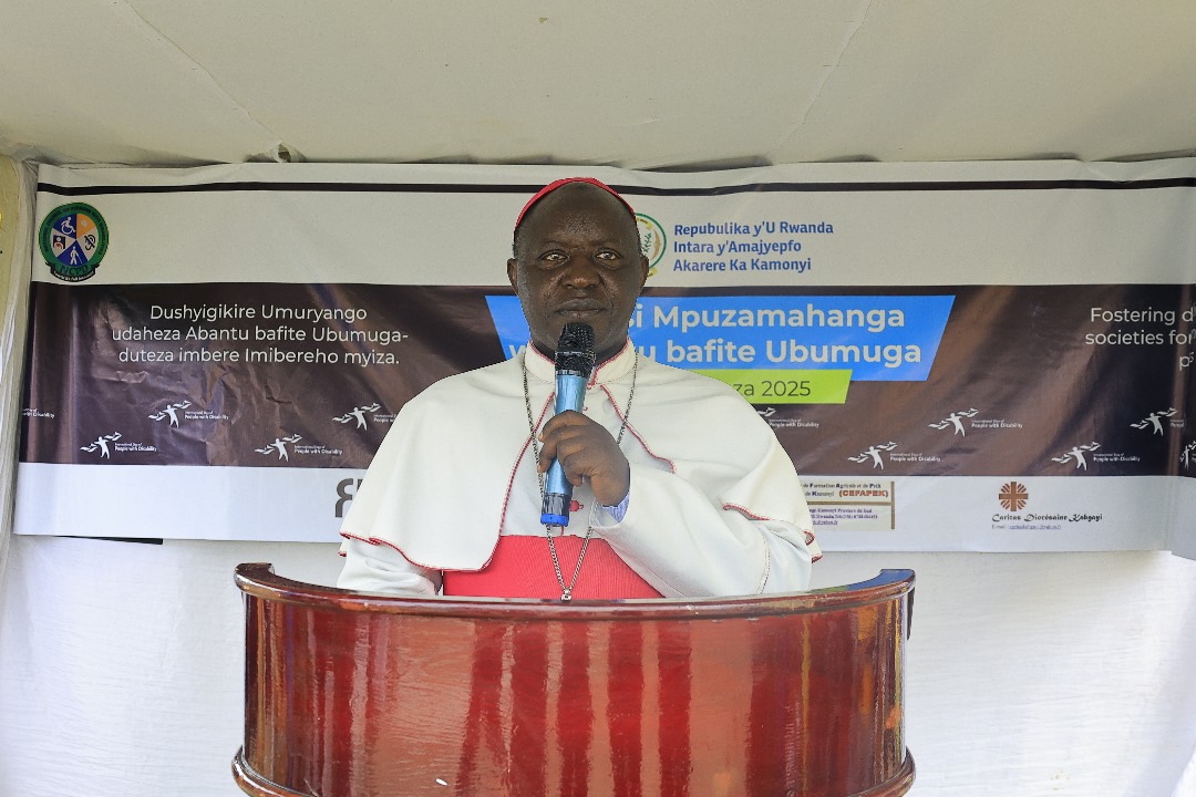 Mgr Balthazar, yijeje ibisubizo ku mbogamizi z’abantu bafite ubumuga bo mu Karere ka Kamonyi
