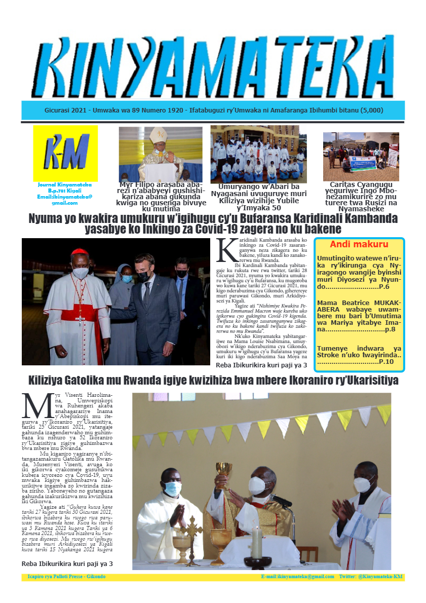 Kinyamateka Numero 1920 Gicurasi 2021, Umwaka wa 89