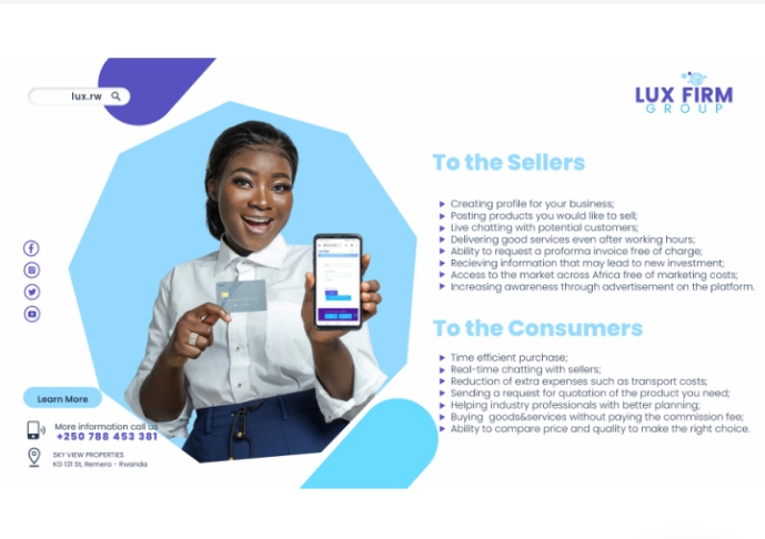 “Lux Firm Group” yinjiye ku isoko ryo guhuza abacuruzi n’abaguzi hifashishijwe ikoranabuhanga
