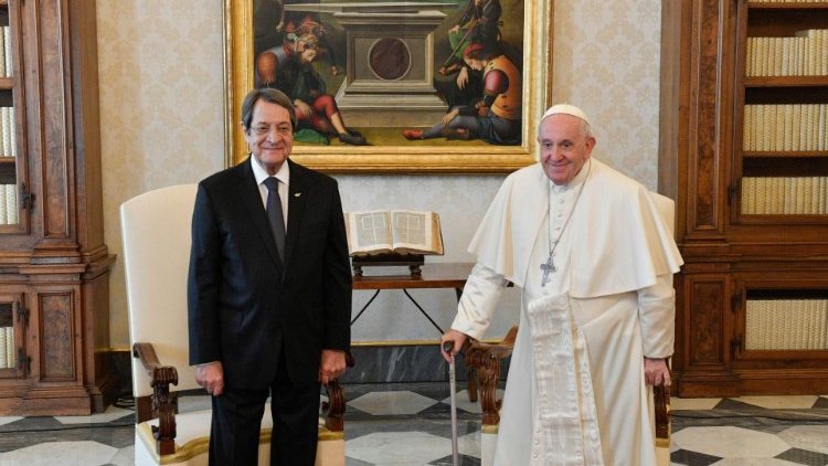 Papa Fransisiko yagiranye ibiganiro na   Nicos Anastasiades Perezida wa Repubulika ya Shipure (Chypre)